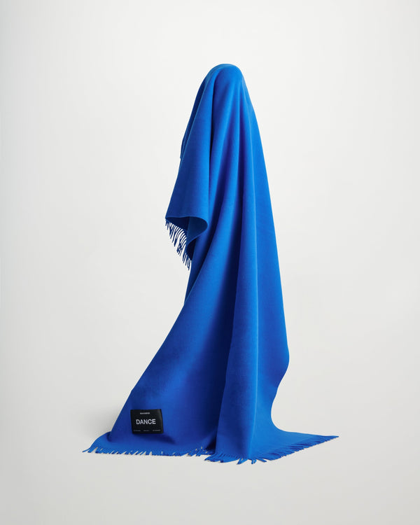 Bold blanket | Disco blue Virgin wool